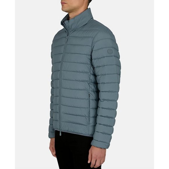 NWT Save the Duck Lewis Long-Sleeve Matte-Finish Puffer Jacket - Ash Blue - Picture 2 of 7